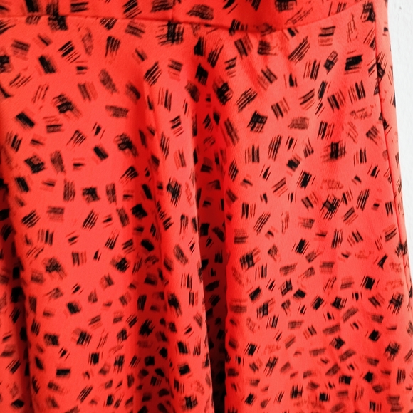 Orange & Black Polka Dot Sleeveless Dress - Picture 5 of 6